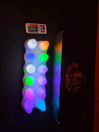 12 candele led ricaricabili wireless multicolore.