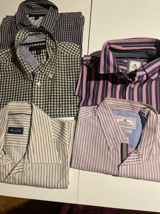 Lote 7 Camisas XL Tommy Hilfiger, CIE, Massimo Dut