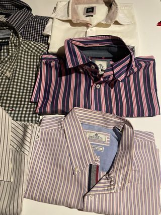 Lote 7 Camisas XL Tommy Hilfiger, CIE, Massimo Dut