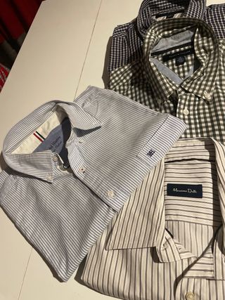 Lote 7 Camisas XL Tommy Hilfiger, CIE, Massimo Dut