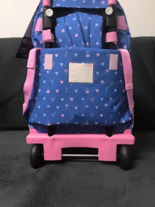 Mochila Safta con ruedas y diseño de gato