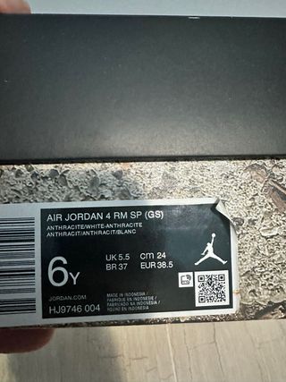 Nike Air Jordan 4 RM SP GS x Nigel Sylvester T. 38