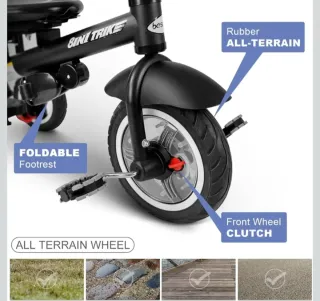 Triciclo Evolutivo 7 en 1 Gris