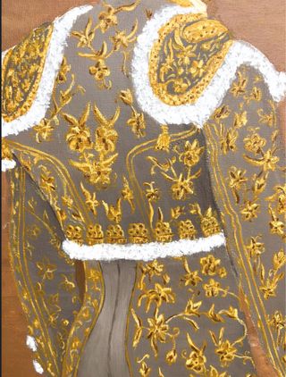 Cuadro Torero Acrílico Dorado