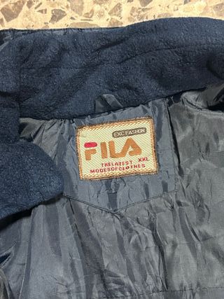 Chaqueta Fila Vintage Talla XXL Negra y Azul