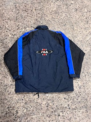 Chaqueta Fila Vintage Talla XXL Negra y Azul
