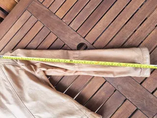 Cazadora cuero mujer beige/marrón