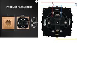 Enchufe Eléctrico Madera 250V AC