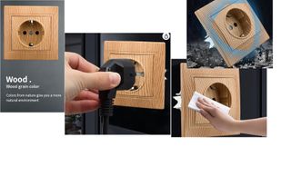 Enchufe Eléctrico Madera 250V AC