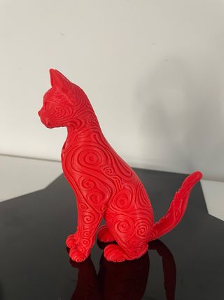 Figura Gato Rojo Decorativo