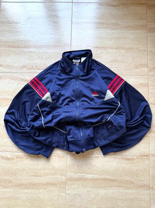 Adidas Vintage Track Jacket Red Stripes 90s XL