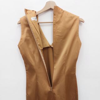 Ter et Bantine mini abito smanicato in raso bronzo