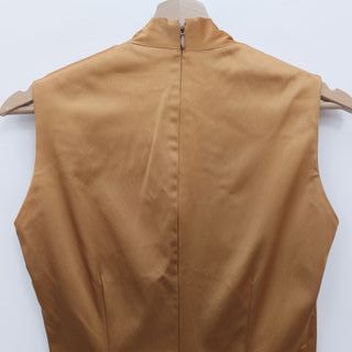 Ter et Bantine mini abito smanicato in raso bronzo