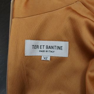 Ter et Bantine mini abito smanicato in raso bronzo