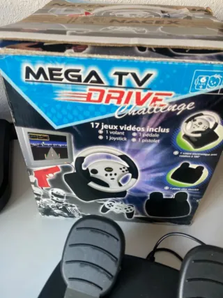 Volante Mega TV Drive para PS2/PC con accesorios
