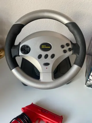 Volante Mega TV Drive para PS2/PC con accesorios