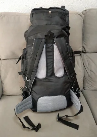 Mochila EVEVEME 90+10L Negra/Gris