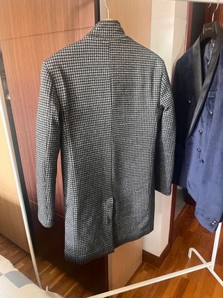 Abrigo Zara Cuadros Gris