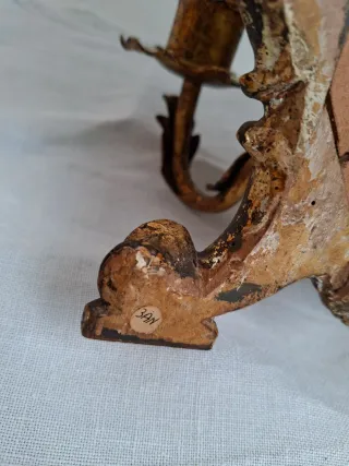 Applique specchio portacandele antiquariato legno