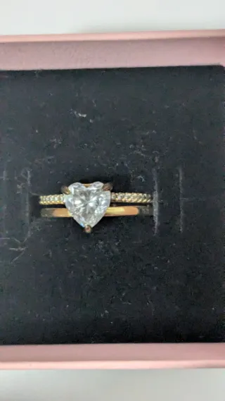 Anillo Pandora Corazón Dorado