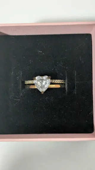 Anillo Pandora Corazón Dorado