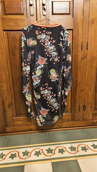 Vestido Ed Hardy Negro Multicolor