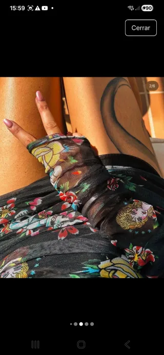 Vestido Ed Hardy Negro Multicolor