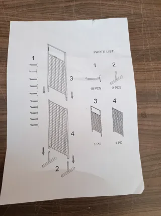 OJO - Panel expositor de rejilla Relaxdays