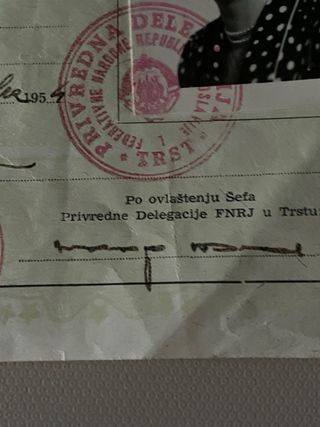 Permesso di viaggio 1954