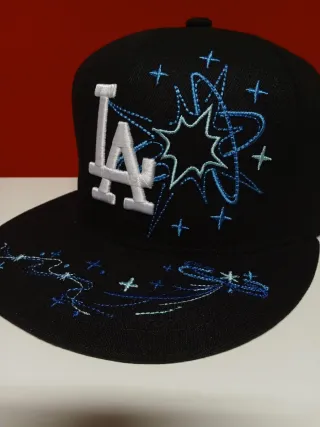 Gorra New Era 59Fifty LA Negra y Azul Talla 7.1/4