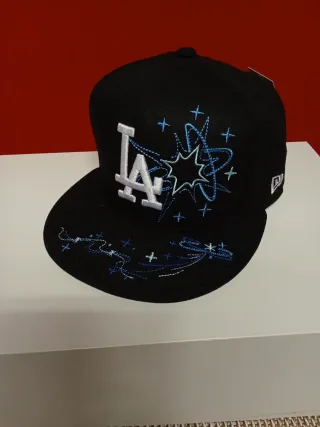 Gorra New Era 59Fifty LA Negra y Azul Talla 7.1/4