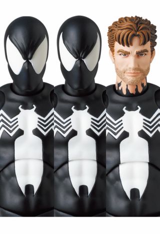 Figura Mafex Spider-Man Black Costume Marvel