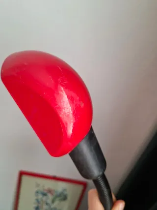 Lampada da tavolo vintage rossa