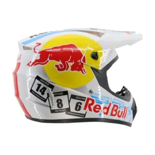 Casco Motocross Red Bull con Gafas (Nuevo) Blanco