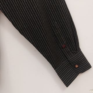 Camicia vintage JC de Castelbajac nero gessato XL