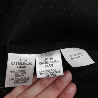 Camicia vintage JC de Castelbajac nero gessato XL