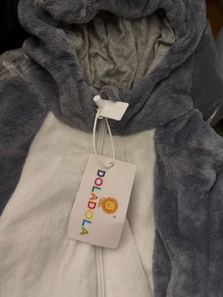 Pijama Entero Bebé Gato Gris