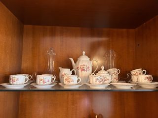 Juego de té vintage porcelana floral