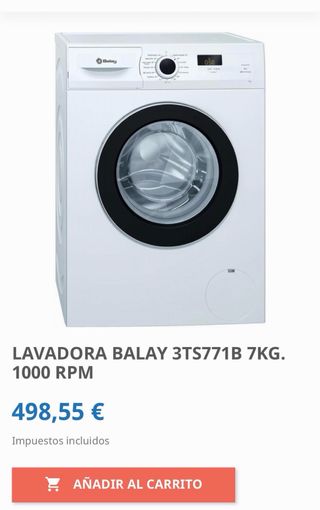 Lavadora Balay 3TS771B Carga Frontal 7kg