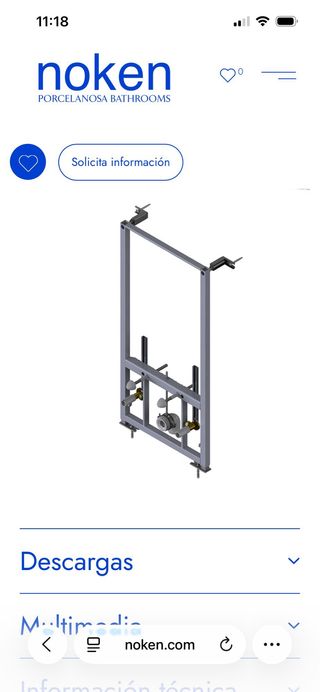 Bastidor bidé suspendido Noken