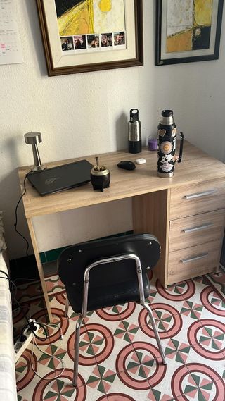 Escritorio Roble 3 Cajones 110x56x74cm