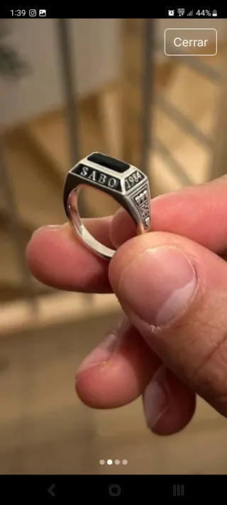 Anillo Thomas Sabo Talla 58 con onix plata 925