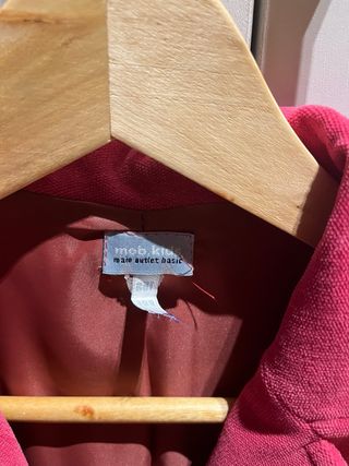 Chaqueta americana recta rosa fucsia