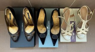 3 Pares Zapatos Mujer Clarks, D&G, JM Talla 37