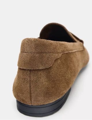 Mocasines Zara Serraje Marrón Sin Estrenar