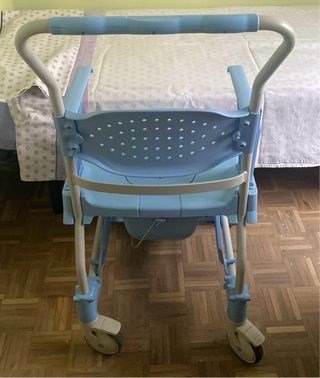 Silla de ducha ortopédica azul