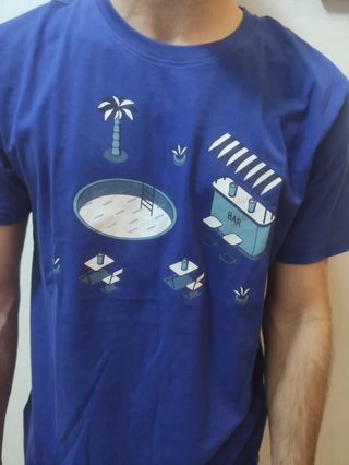 Maglietta uomo blu taglia M