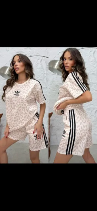 Conjunto Adidas estampado leopardo mujer