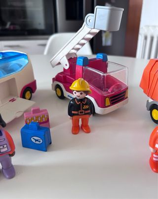 Playmobil 1 2 3: Bombero, Bus y Camión Basura