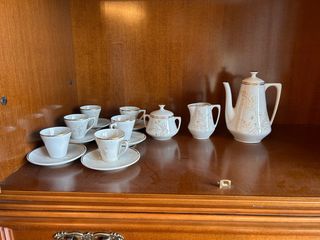 Juego de té vintage porcelana y oro